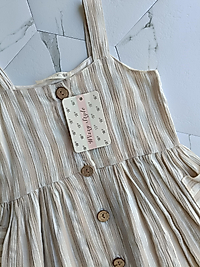 Çizgili şile bezi elbise