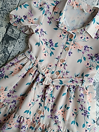 Çiçekli krep elbise