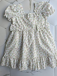 Çiçekli krep elbise