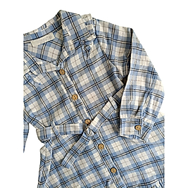 MAVİ EKOSELİ ELBİSE