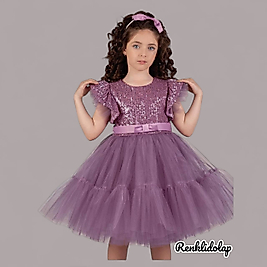 PAYETLİ TÜL ABİYE ELBİSE