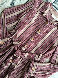 Çizgili örme elbise