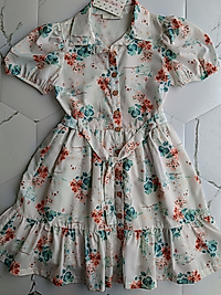 Çiçekli krep elbise