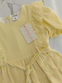 BALON KOL FIRFIRLI ŞİLE BEZİ ELBİSE