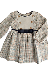 DÜĞME DETAYLI TUVİT ELBİSE