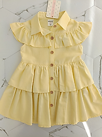 Fırfırlı coton elbise