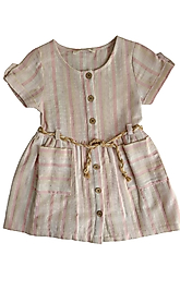 Çizgili Pamuk Elbise