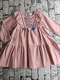 Fırfırlı krep elbise