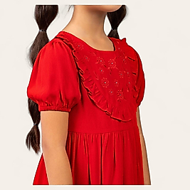 FIRFIRLI ŞİLE BEZİ ELBİSE