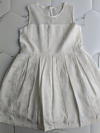 TÜL DETAYLI DOKUMA ELBISE