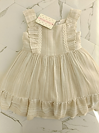 Fırfırlı kabarık pamuk elbise