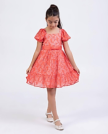 ÇİÇEKLİ ŞİFON ELBİSE