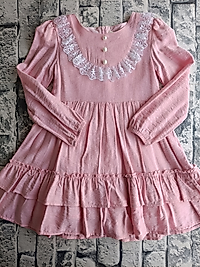 Pamuklu dantel detaylı elbise