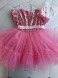 Payetlı kabarık elbise