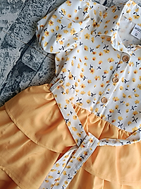 Çiçekli krep elbise