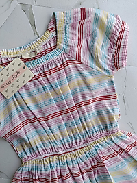 Çizgili koton elbise